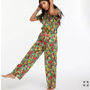 COPY - LEISURE PANTS - EMERALD SUPER BLOOM